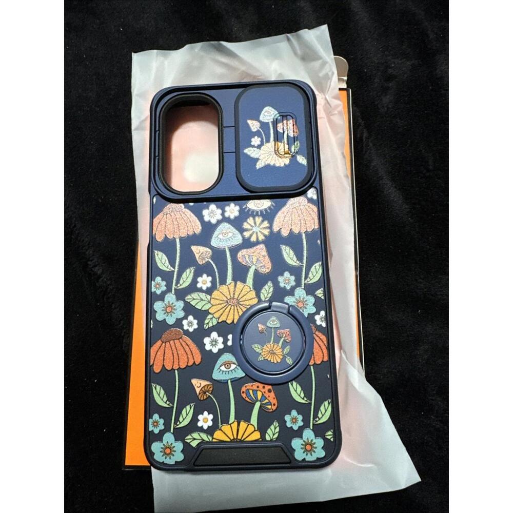 Goocrux (2in1 for Moto G Stylus 5G 2022 Case Blue Mushrooms M15